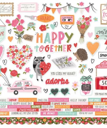 Simple Stories - Collezione Heartstrings-  Cardstock Stickers
