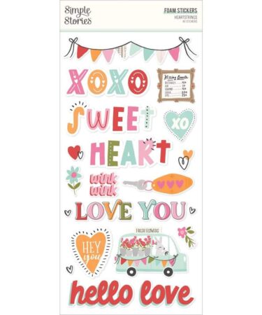 Simple Stories- Collezione Heartstrings - Foam Stickers