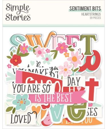 Simple Stories- Collezione Heartstrings - Sentiment Bits & Pieces