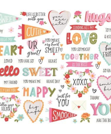 Alternative view of Simple Stories- Collezione Heartstrings - Sentiment Bits & Pieces