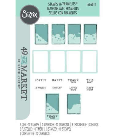 Sizzix Clear Stamps W/Framelits Dies By 49 And Market -Painted Palettes