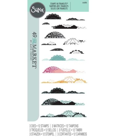 Sizzix Clear Stamps W/Framelits Dies By 49 And Market - Doily Edgers