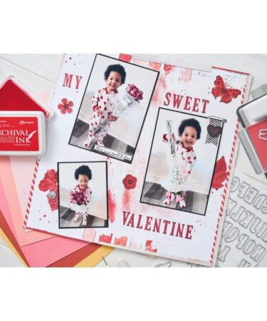 Alternative view of Sizzix A5 Clear Stamps W/Framelits Dies By 49 And Market - Fine Line Alpha 01