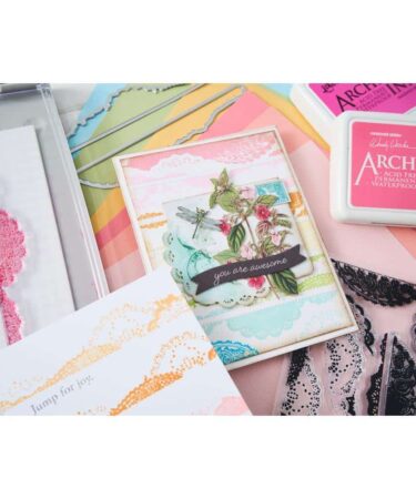 Alternative view of Sizzix Clear Stamps W/Framelits Dies By 49 And Market - Doily Edgers