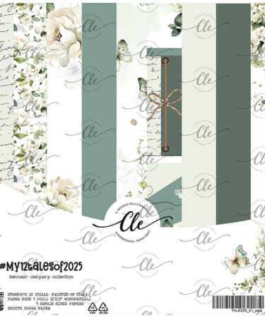 IL NEGOZIO DELLA MAMMA DI CLE - LE CARTE DELLA CLE - MY 12 TALES OF  2025- GENNAIO PAPER PACK (9 fogli 30,5X30,3 cm)