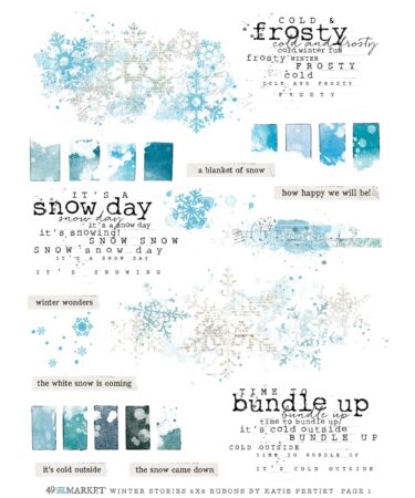 Alternative view of 49 And Market Collezione Toddler Time -  Rub-On Transfer Set 6"X8" - Winter Stories