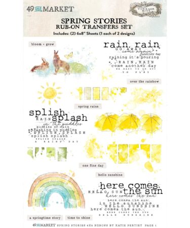 49 And Market Collezione Toddler Time - Rub-On Transfer Set 6"X8" Spring Stories