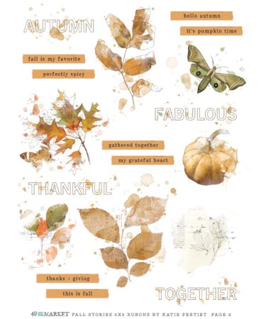 Alternative view of 49 And Market Collezione Toddler Time - Rub-On Transfer Set 6"X8" Fall Stories