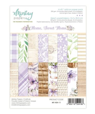 MINTAY - COLLEZIONE HOME SWEET HOME - Add-On Paper Pack (6"x8")