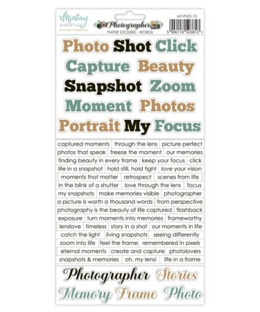 MINTAY - COLLEZIONE PHOTOGRAPHER - Paper Stickers - Words (6"x12")