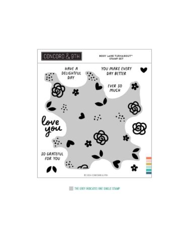 CONCORD & 9TH - Rosy Lane Turnabout™ Stamp Set (6 x 6)