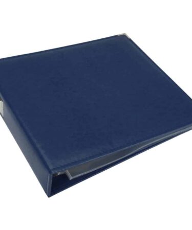 We R Memory Keepers - We R Classic Leather D-Ring Album 12"X12" - 5 Page protectors inclusi - Cobalt