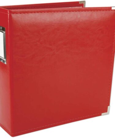 Alternative view of We R Classic Leather D-Ring Album 8.5"X11" -5 Page protectors inclusi -  Real Red