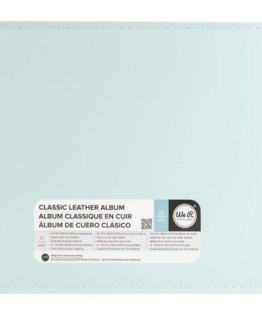 We R Memory Keepers - We R Classic Leather D-Ring Album 12"X12" - 5 Page protectors inclusi - Mint