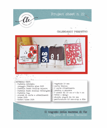 IL NEGOZIO DELLA MAMMA DI CLE -PROJECT SHEET 22 IL CALENDARIO PERPETUO DI ELISA CAVALLO