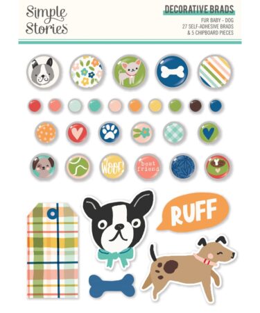 Simple Stories - Collezione Fur Baby Dog -Decorative Brads