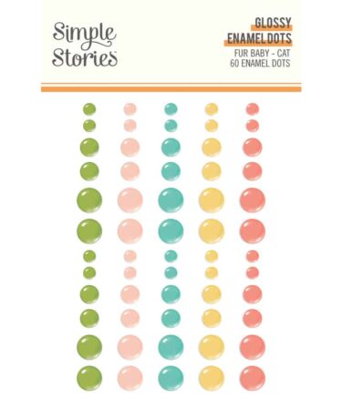 Simple Stories - Collezione  Fur Baby Cat - Glossy Enamel Dots