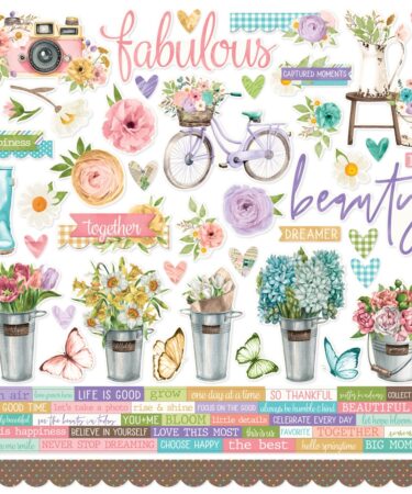 Simple Stories - Collezione Simple Vintage Flower Shoppe - Cardstock Stickers