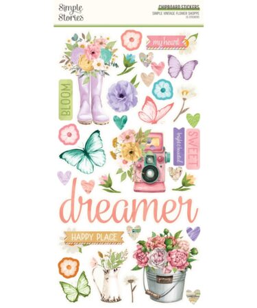 Simple Stories - Collezione Simple Vintage Flower Shoppe - 6x12 Chipboard