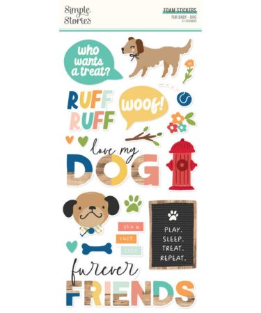 Simple Stories - Collezione Fur Baby Dog -Foam Stickers