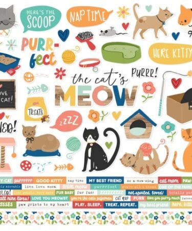 Simple Stories - Collezione  Fur Baby Cat - Cardstock Stickers