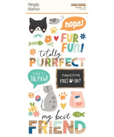 Simple Stories - Collezione  Fur Baby Cat -  Foam Stickers