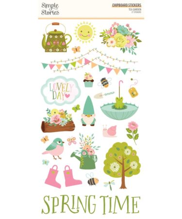 Simple Stories - Collezione Tea Garden - 6x12 Chipboard