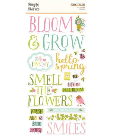 Simple Stories - Collezione Tea Garden - Foam Stickers