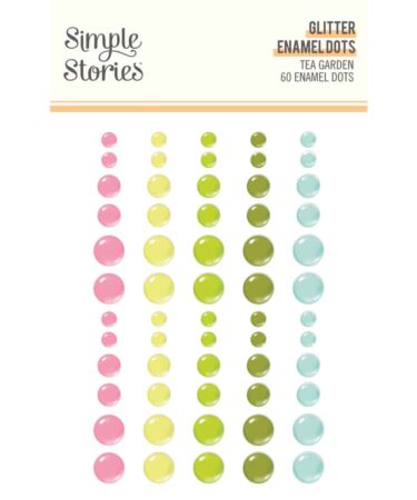 Simple Stories - Collezione Tea Garden - Glitter Enamel Dots