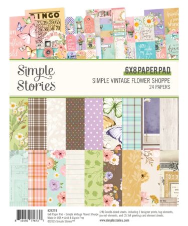 Simple Stories - Collezione Simple Vintage Flower Shoppe - 6x8 Pad