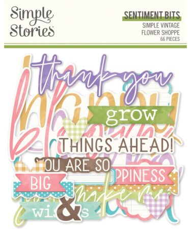 Simple Stories - Collezione Simple Vintage Flower Shoppe - Sentiment Bits & Pieces