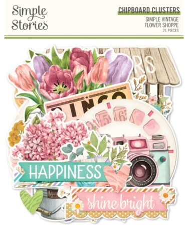 Simple Stories - Collezione Simple Vintage Flower Shoppe - Chipboard Clusters