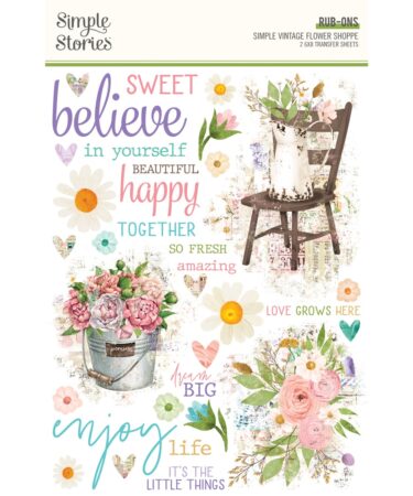 Simple Stories - Collezione Simple Vintage Flower Shoppe - Rub Ons