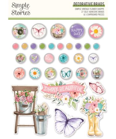 Simple Stories - Collezione Simple Vintage Flower Shoppe - Decorative Brads