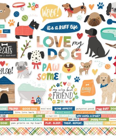 Simple Stories - Collezione Fur Baby Dog -Cardstock Stickers