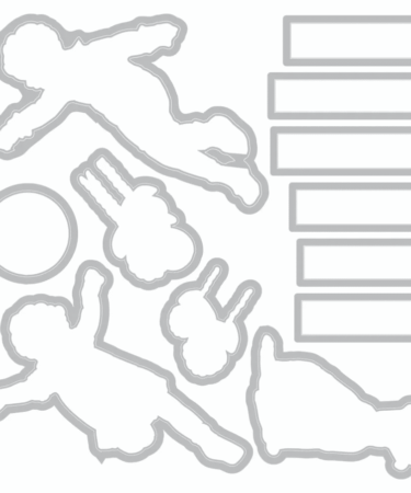 SIZZIX- Framelits Die w/Stamps by 49 and Market Play Time (29+12pcs)