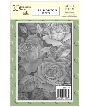 Lisa Horton Crafts Embossing Folder 5"X7" -English Roses