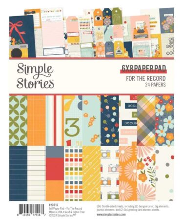 SIMPLE STORIES - For The Record 6x8 Inch Paper Pad