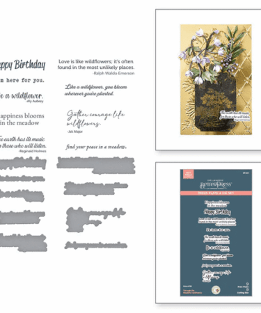 SPELLBINDERS - Through the Meadow Sentiments BetterPress Plate & Die Set