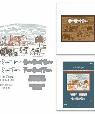 SPELLBINDERS - Farm Sweet Farm Registration BetterPress Plate & Die Set