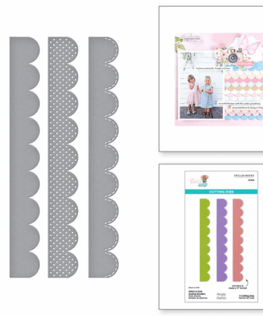 SPELLBINDERS - Stitch & Dots Scallop Borders Etched Dies
