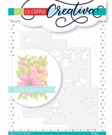 LA COPPIA CREATIVA -stencil-  Sfondo con fiori