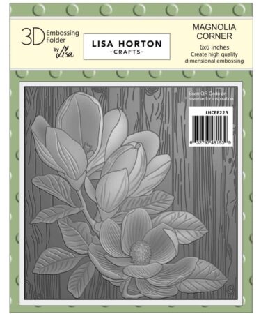 Lisa Horton Crafts Embossing Folder 6"X6" Magnolia Corner