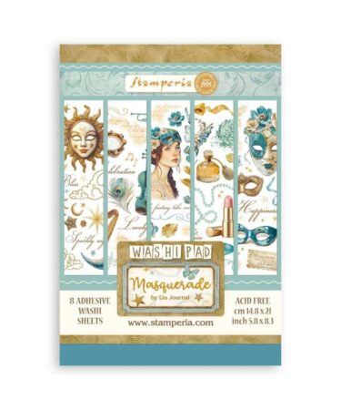 Stamperia  Collezione Masquerade A5 Washi Pad (8pcs)