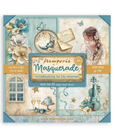 Stamperia  Collezione Masquerade 12x12 Inch Paper Pack Maxi (Single Face)