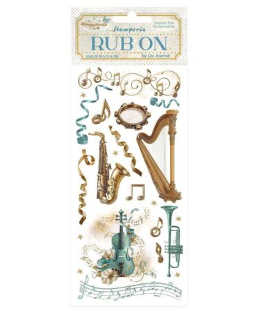Stamperia  Collezione  Masquerade Rub-On 4x8,5 Inch Instruments