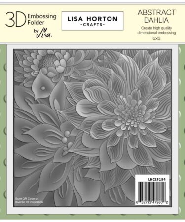 Lisa Horton Crafts Embossing Folder  -  6"X6" - Abstract Dahlia