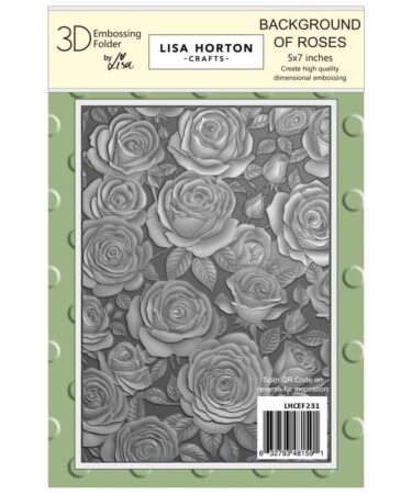Lisa Horton Crafts Embossing Folder  -  5"X7" - Background Of Roses