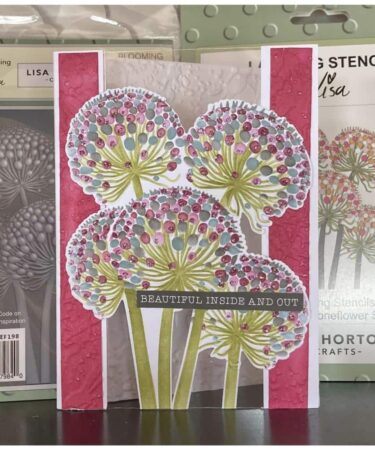 Alternative view of Lisa Horton Crafts Embossing Folder 5"X7" + fustella - Blooming Coneflower Stems
