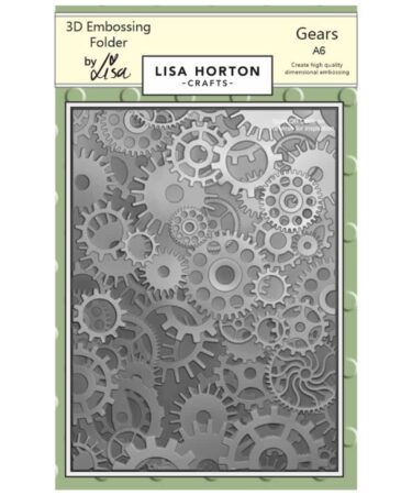 Lisa Horton Crafts Embossing Folder  - Gears